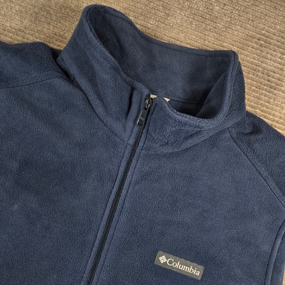 Columbia Mens XL Navy Blue Steens‎ Mountain Full Zip Fleece Vest XM1024